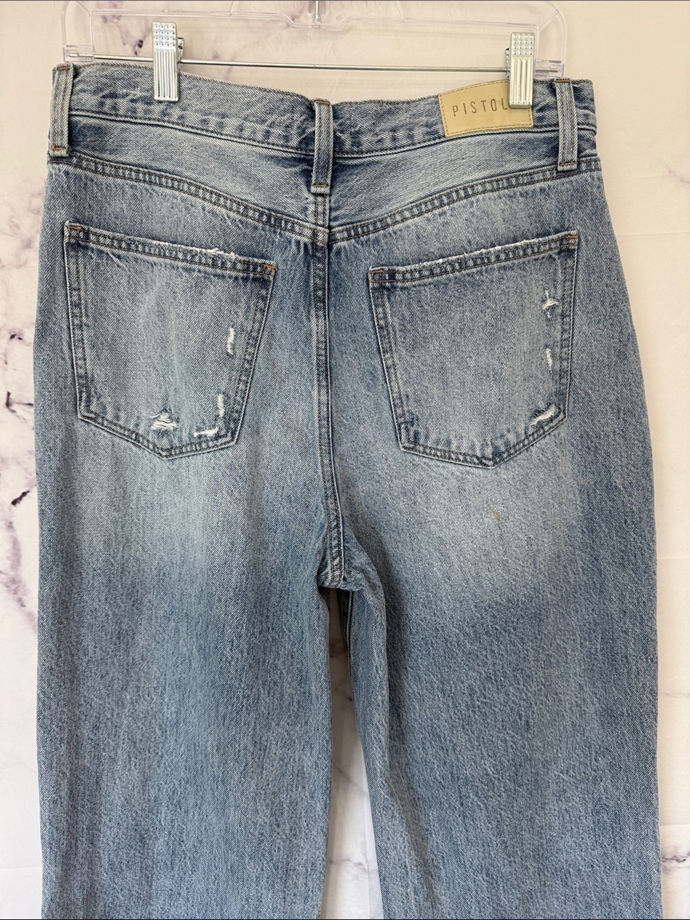 PISTOLA Relaxed Straight Leg Distressed Grayson Jeans Size 29 - Picture 10 of 16